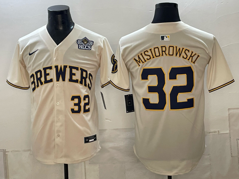 Men 2026 Milwaukee Brewers #32 Misiorowski cream Game Nike MLB Jersey 101101